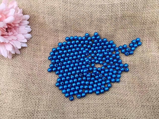 250g (1000Pcs) Loyal Blue Round Simulate Pearl Loose Beads 8mm - Click Image to Close