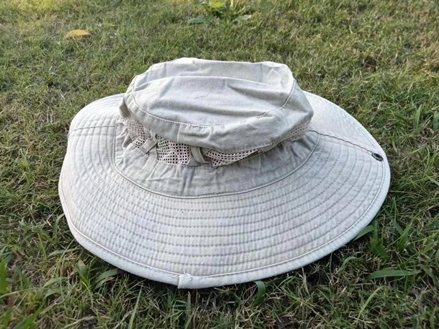 3Pcs Unisex Wide Brim Bucket Sun Hat Bush Cap - Khaki - Click Image to Close