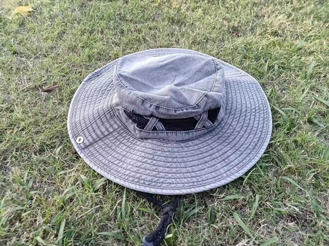3Pcs Unisex Wide Brim Bucket Sun Hat Bush Cap - Grey - Click Image to Close