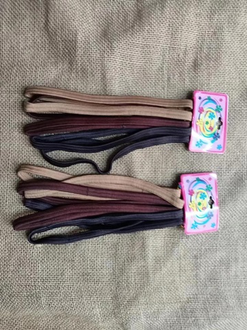 6Sheets X 6Pcs Long Hairbands Hair Elastic Rubber Band Hair Ties - Click Image to Close
