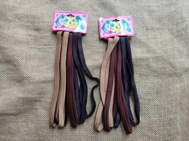 6Sheets X 6Pcs Long Hairbands Hair Elastic Rubber Band Hair Ties