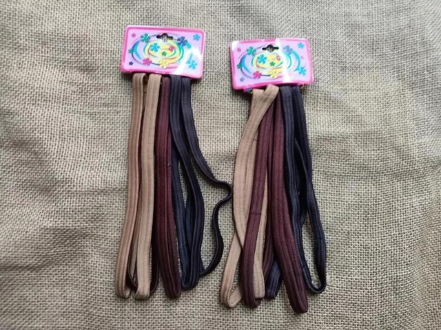 6Sheets X 6Pcs Long Hairbands Hair Elastic Rubber Band Hair Ties - Click Image to Close