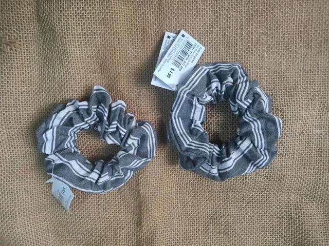 12Pcs Stripe Elastic Ponytail Scrunchies Hair Elastic 12Pcs Stripe Elastic Ponytail Scrunchies Hair Elastic