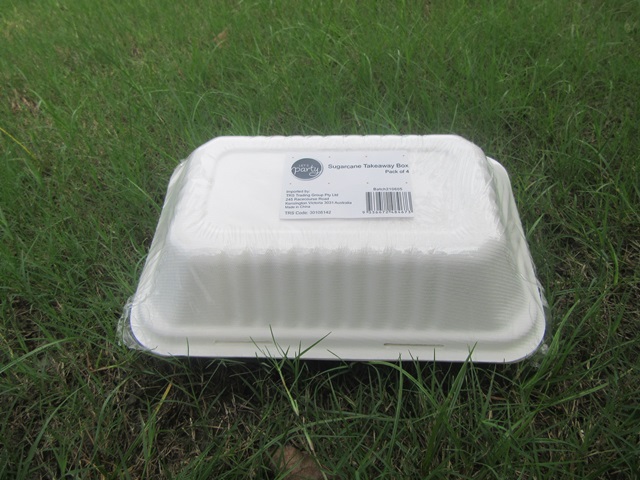 4Pcs Sugarcane Takeaway Boxes Clamshell Box Biodegradable - Click Image to Close