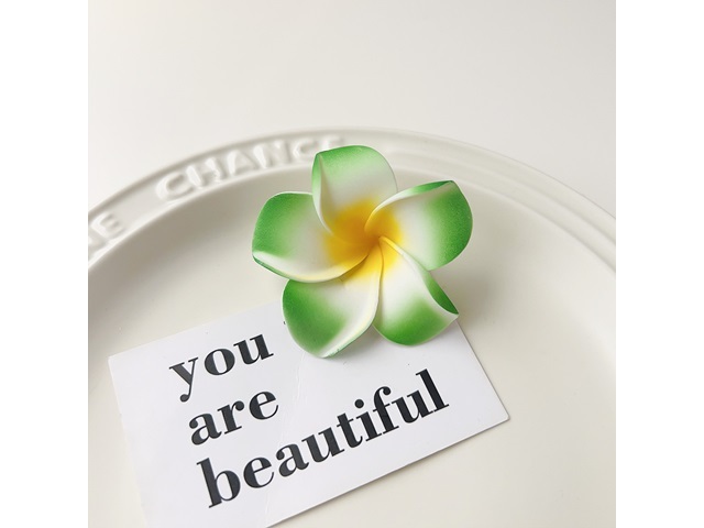 50 New Green & Yellow Fabulous Foam Frangipani Flower 4.5x3cm 50 New Green & Yellow Fabulous Foam Frangipani Flower 4.5x3cm