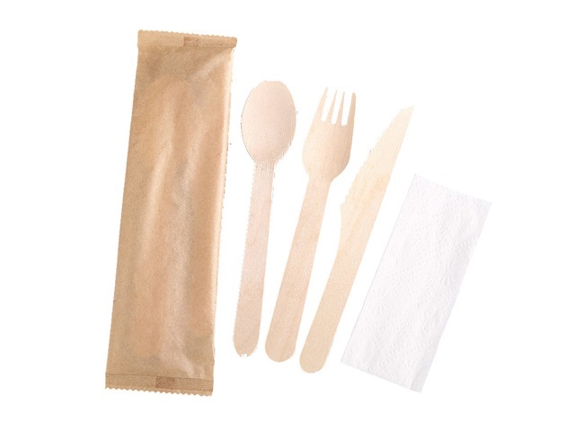 50Sets Disposable Individual Packing Forks Spoons Knives Tissue - Click Image to Close