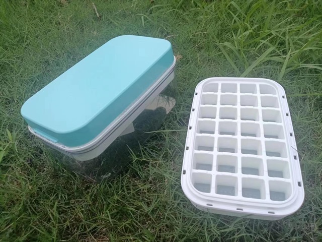 1Pc Reusable 56Grids Ice Cube Tray Mould Lid Bin w/Scoop 1Pc Reusable 56Grids Ice Cube Tray Mould Lid Bin w/Scoop