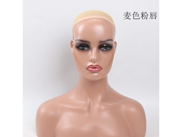 1Pc Female Mannequin Bald Head Display Props Shoulders Bust - Click Image to Close