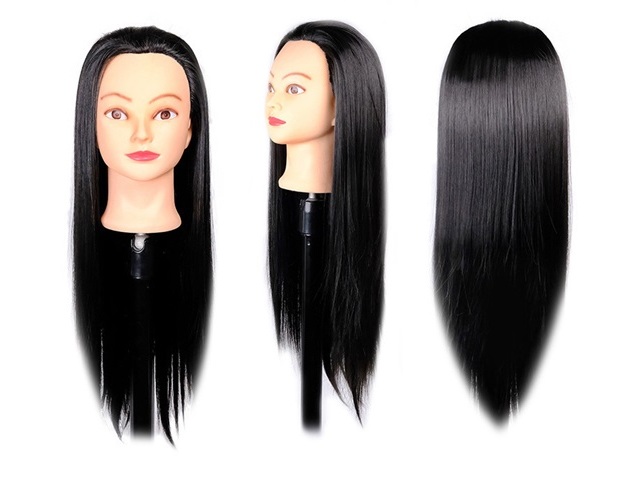 1X New Female Hair Mannequin Head without Display Pole 1X New Female Hair Mannequin Head without Display Pole