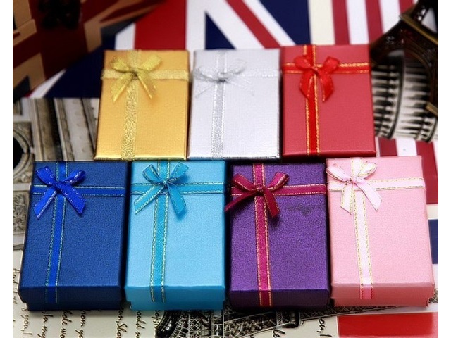 12 Jewellery Gift Box for Necklaces & Rings 8x5cm Mixed Color
