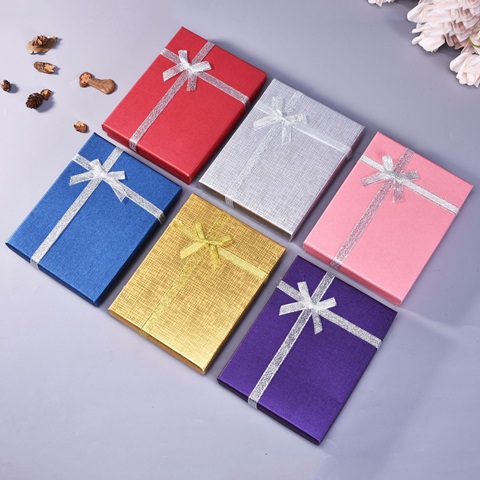 12 Jewellery Gift Box for Necklaces & Rings 7x9cm Mixed Color - Click Image to Close