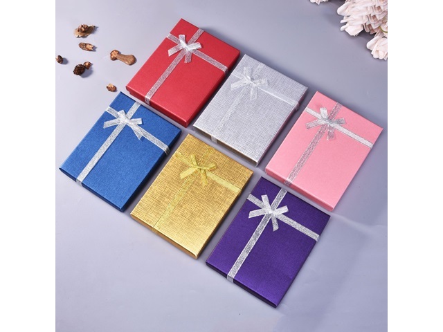 12 Jewellery Gift Box for Necklaces & Rings 7x9cm Mixed Color - Click Image to Close