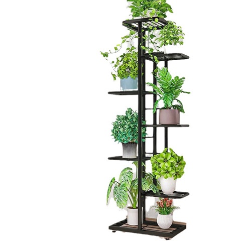 1Set Black 7 Layer 8 Multiple Potted Plant Stand Display Rack - Click Image to Close
