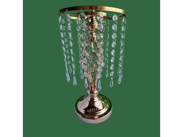 1Set Crystal Table Chandelier Candlestick Wedding Flower Vase 40