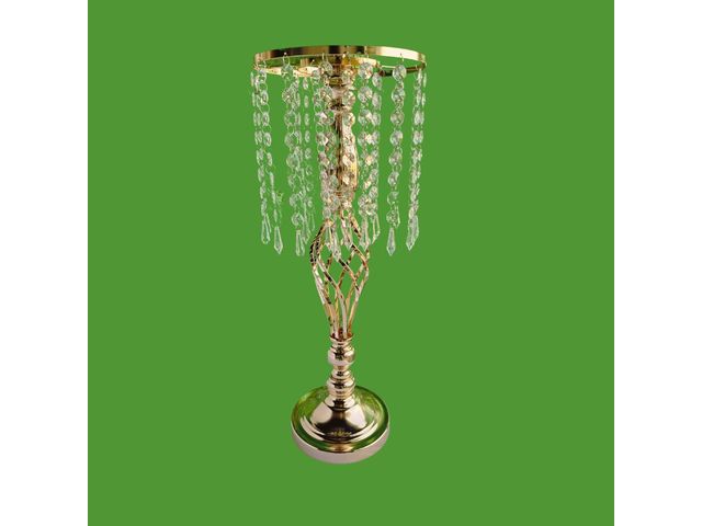 1Set Crystal Table Chandelier Candlestick Wedding Flower Vase