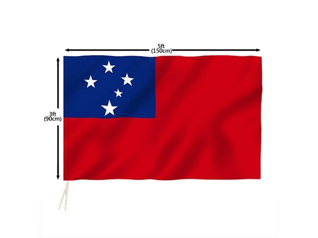 1Pc New Flag of Samoa Hand Waving Flag 90x150cm - Click Image to Close