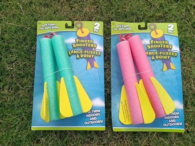 6Sets x 2Pcs Foam Finger Shooters Stomp Rocket Outdoor Toys