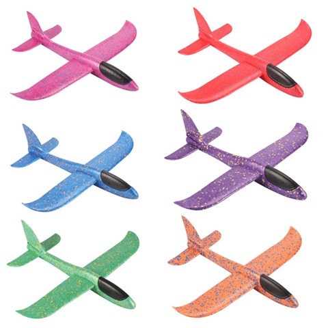 5Pcs Hand Thrown Foam Plane Flight Throwing Glider Outdoor Toy - Click Image to Close