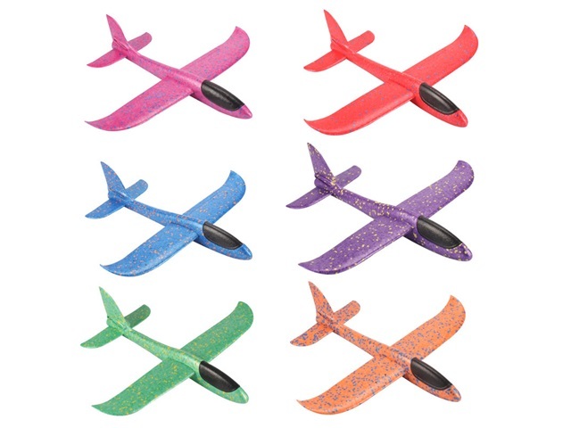 5Pcs Hand Thrown Foam Plane Flight Throwing Glider Outdoor Toy