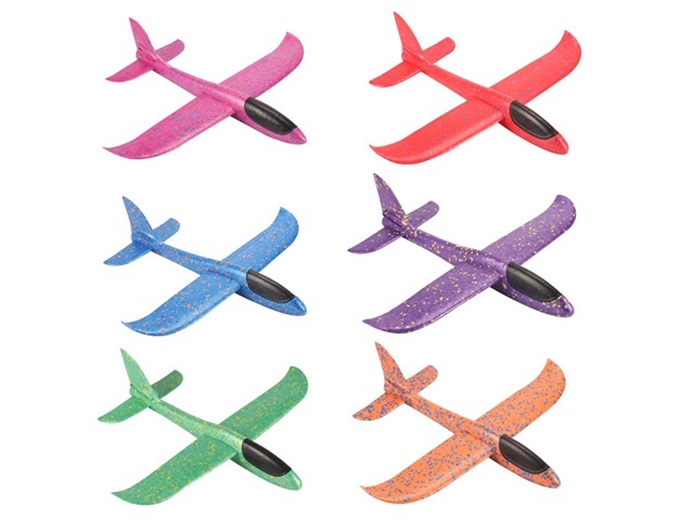 5Pcs Hand Thrown Foam Plane Flight Throwing Glider Outdoor Toy - Click Image to Close