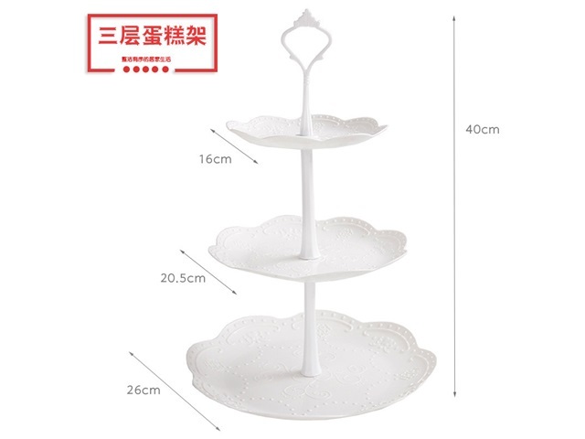 1Set Round 3Tier Cupcake Muffin Fruit Dessert Stand Party Favor