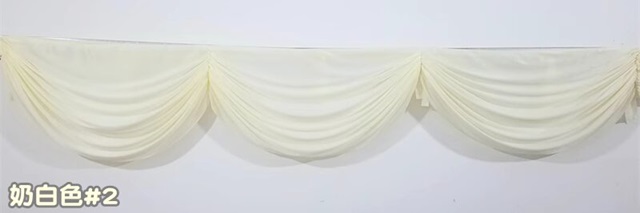 1Pc Ivory 3M Swag Drape Stage Wedding Background Backdrop - Click Image to Close
