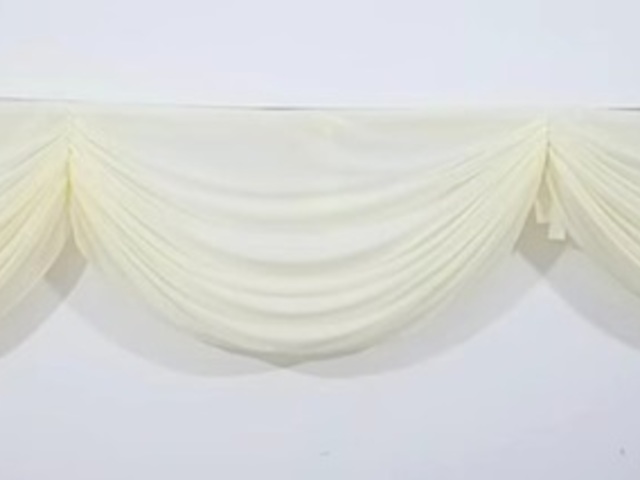 1Pc Ivory 3M Swag Drape Stage Wedding Background Backdrop - Click Image to Close