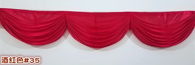 1Pc Red Wine 3M Swag Drape Stage Wedding Background Backdrop - Click Image to Close