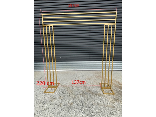 1X Golden Heavy Duty Large Square Wedding Arch Backdrop