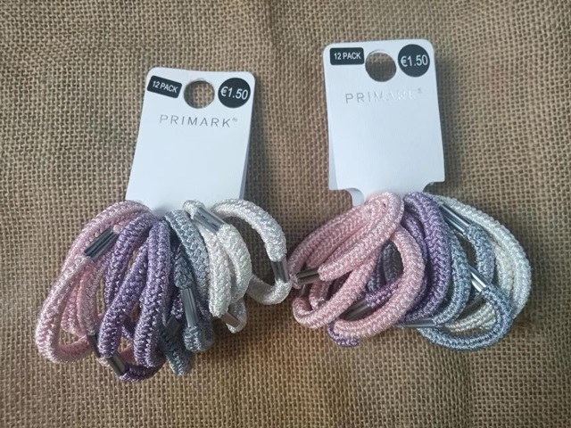 1Sheet x 12Pcs Elastic Hair Band Ponytail Hair Ties - Click Image to Close