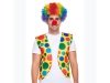1Set Unisex Dress up Rainbow Clown Wigs & Red Foam Clown Noses