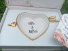 1Set Boxed Mr. & Mrs. Trinket Ring Dish Ceramic Jewelry Tray w/C 1Set Boxed Mr. & Mrs. Trinket Ring Dish Ceramic Jewelry Tray w/C