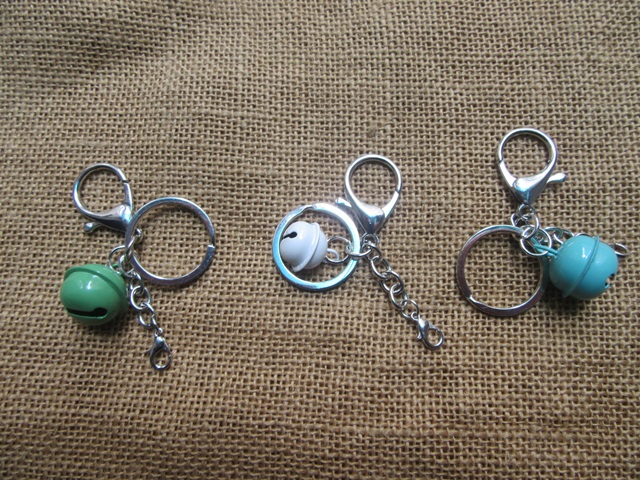10Pcs Bell Key Chain Key Rings with Clasps Mixed Color 10Pcs Bell Key Chain Key Rings with Clasps Mixed Color