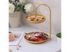1Set Golden 2-Tier Muffin Cookies Candy Dessert Stand 1Set Golden 2-Tier Muffin Cookies Candy Dessert Stand