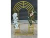 1X HQ Golden Heavy Duty Large Square Wedding Arch Backdrop