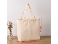 2Pcs Draw Color On Plain Shopping Bag Grocery Tote Bag 32x42cm