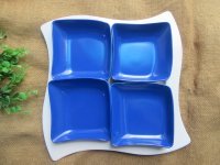 3Set x 5Pcs Wave Serving Dish Platter Holders Snack Salad Plate 3Set x 5Pcs Wave Serving Dish Platter Holders Snack Salad Plate