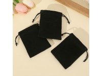100Pcs Black Velvet Drawstring Gift Jewelry Pouches 7x5cm 100Pcs Black Velvet Drawstring Gift Jewelry Pouches 7x5cm
