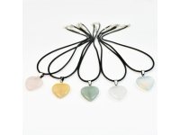2Pkt x 4Pcs Heart-Shaped Stone Necklace Jewellery 2Pkt x 4Pcs Heart-Shaped Stone Necklace Jewellery