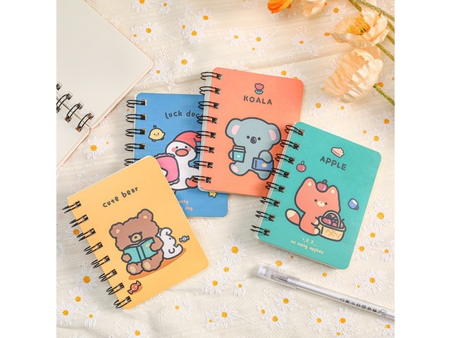 12Pcs Spiral Cute Bear Koala Etc Memo Note Pad Notebook