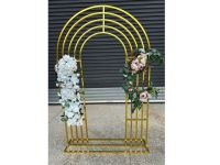 1X HQ Golden Heavy Duty Large Square Wedding Arch Backdrop