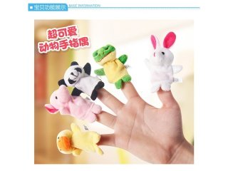 10 Lovely Family Animal Finger Puppet Dolls Educational Hand Toy