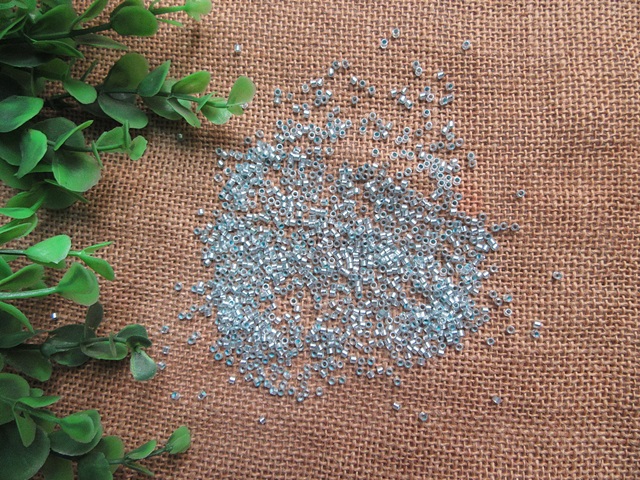 (image for) 450g Blue Tube Glass Bugle Seed Beads 2mm