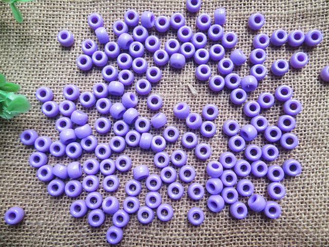 (image for) 500g Lavender Barrel Pony Beads Loose Bead 8mm