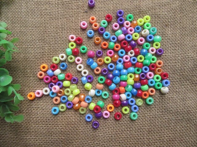 500g Solid Barrel Pony Beads Loose Bead 8mm Mixed Color 500g Solid Barrel Pony Beads Loose Bead 8mm Mixed Color