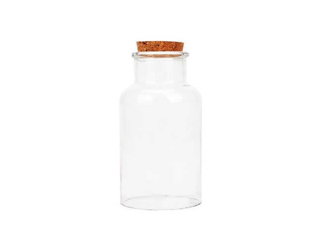 48Pcs Empty Glass Storage/Display Bottle/Jar with Cork 165mm - Click Image to Close