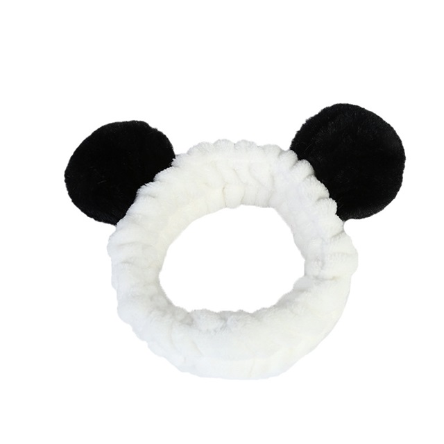 4Pcs Soft Panda Ears Headwrap Shower Face Wash Makeup Headband 4Pcs Soft Panda Ears Headwrap Shower Face Wash Makeup Headband