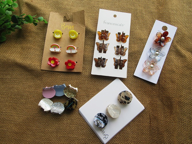 12Pcs MINI Hair Clips Hair Claw Mixed Design 12Pcs MINI Hair Clips Hair Claw Mixed Design