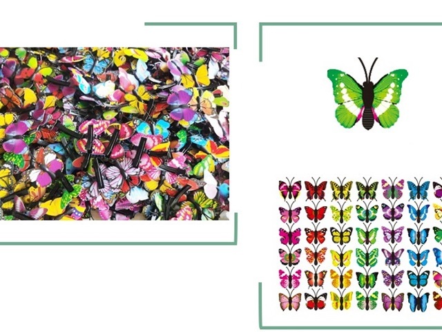 20Pcs Butterfly Duckclip Hair Clips Mixed Color 4x4cm 20Pcs Butterfly Duckclip Hair Clips Mixed Color 4x4cm