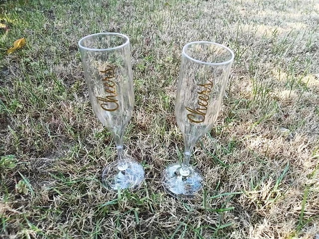 4Pcs Disposable Cheers Champagne Flutes Cups Cocktail Cup Party 4Pcs Disposable Cheers Champagne Flutes Cups Cocktail Cup Party